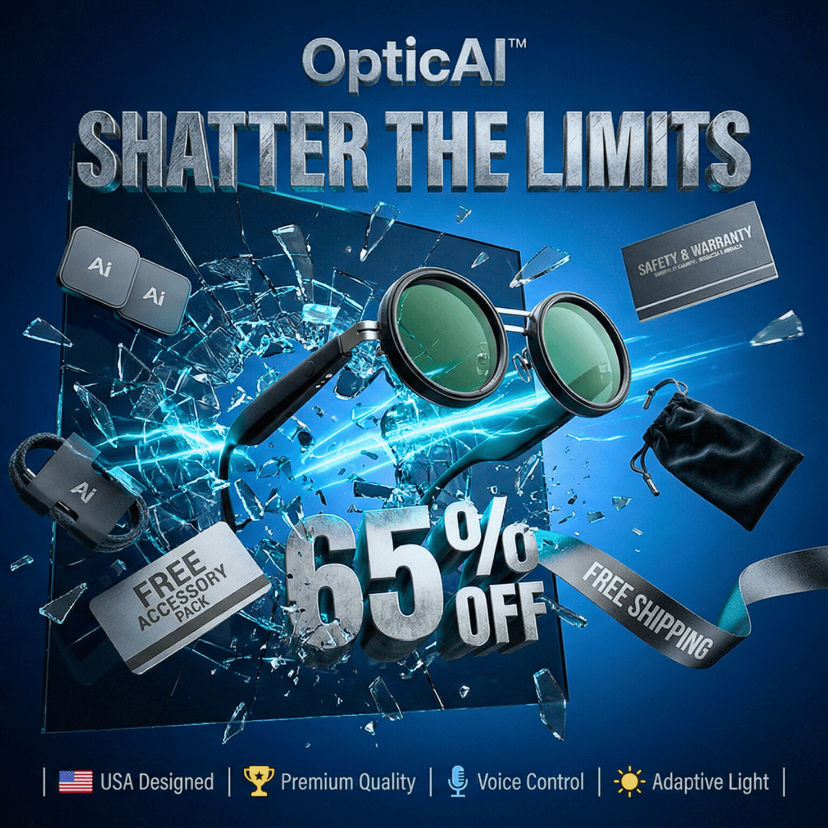 9 Levels of Personalized Light – AI Polarized Glasses