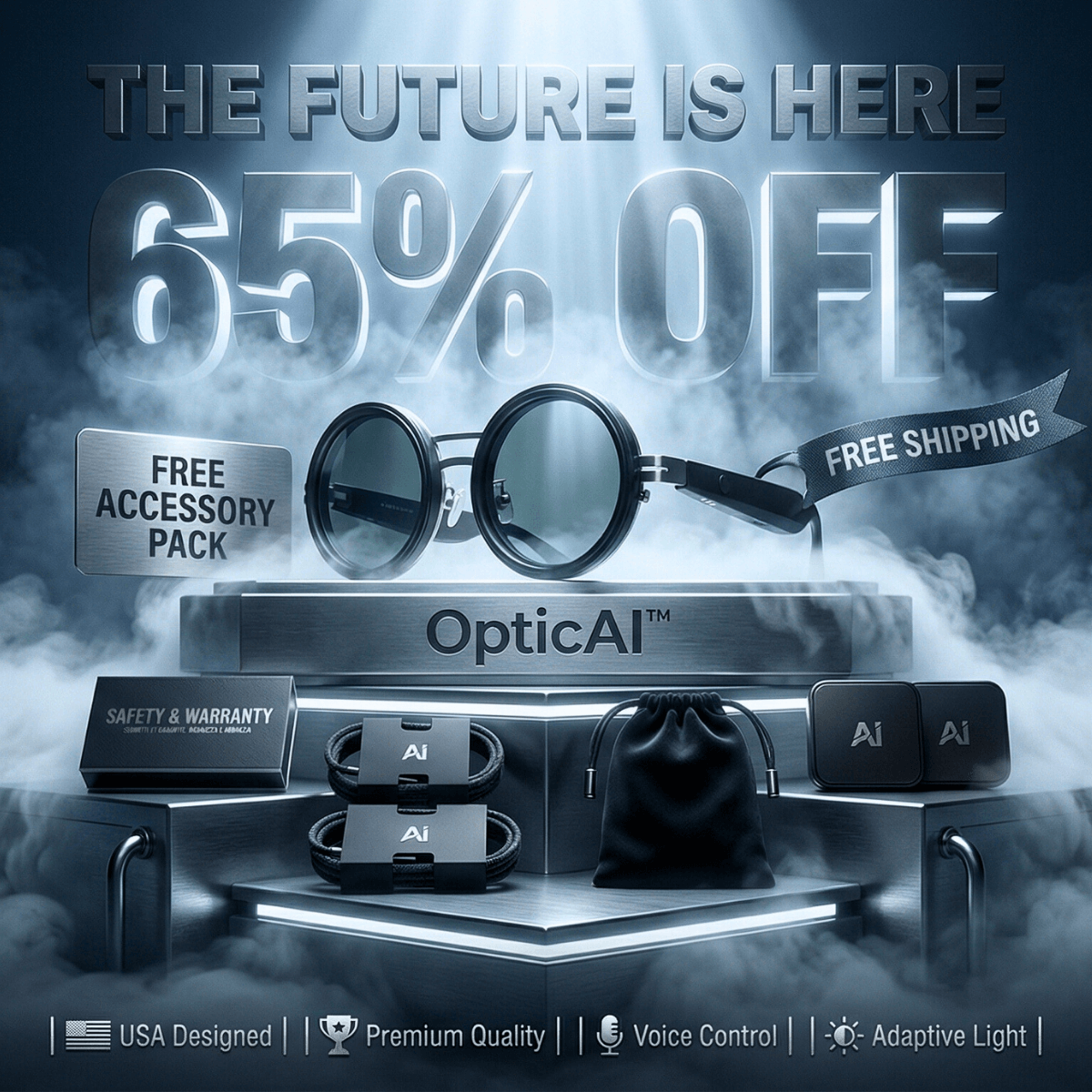 9 Levels of Personalized Light – AI Polarized Glasses