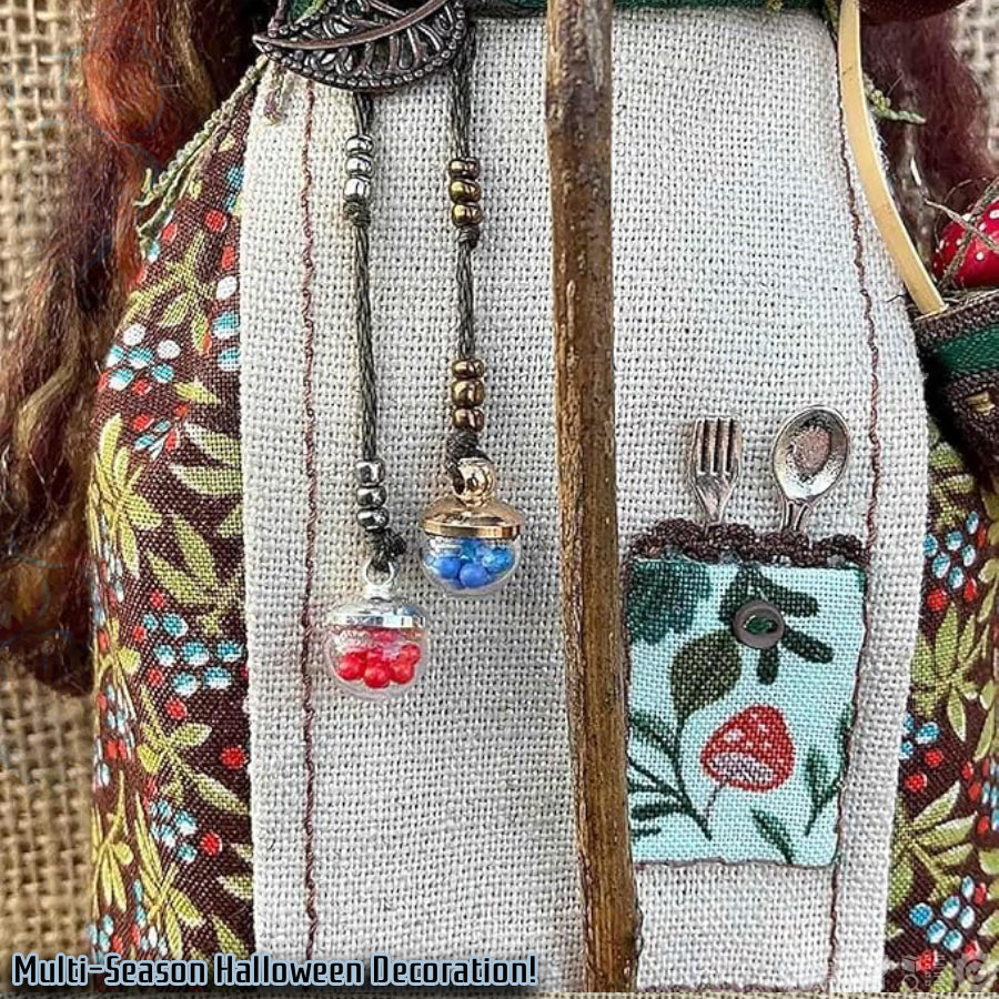 Handmade Kitchen Witch Doll: Crafted for Culinary Charm and Enduring Luck