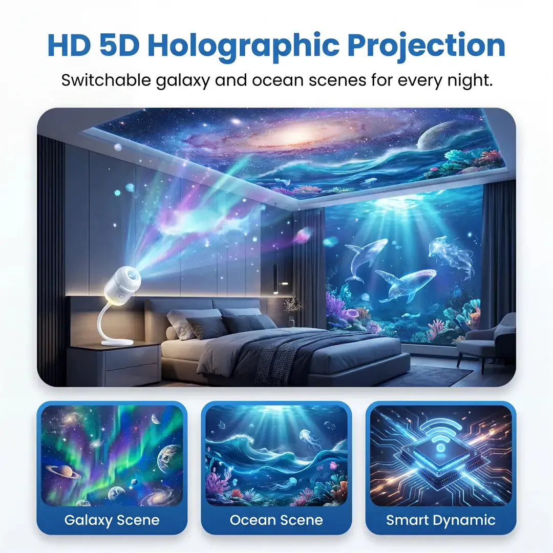 5D Smart Holographic Star Projector: The Ultimate Immersive Escape