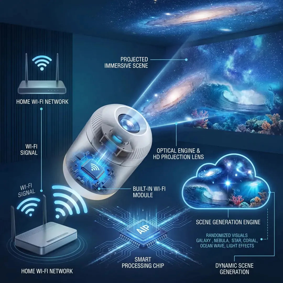 5D Smart Holographic Star Projector: The Ultimate Immersive Escape