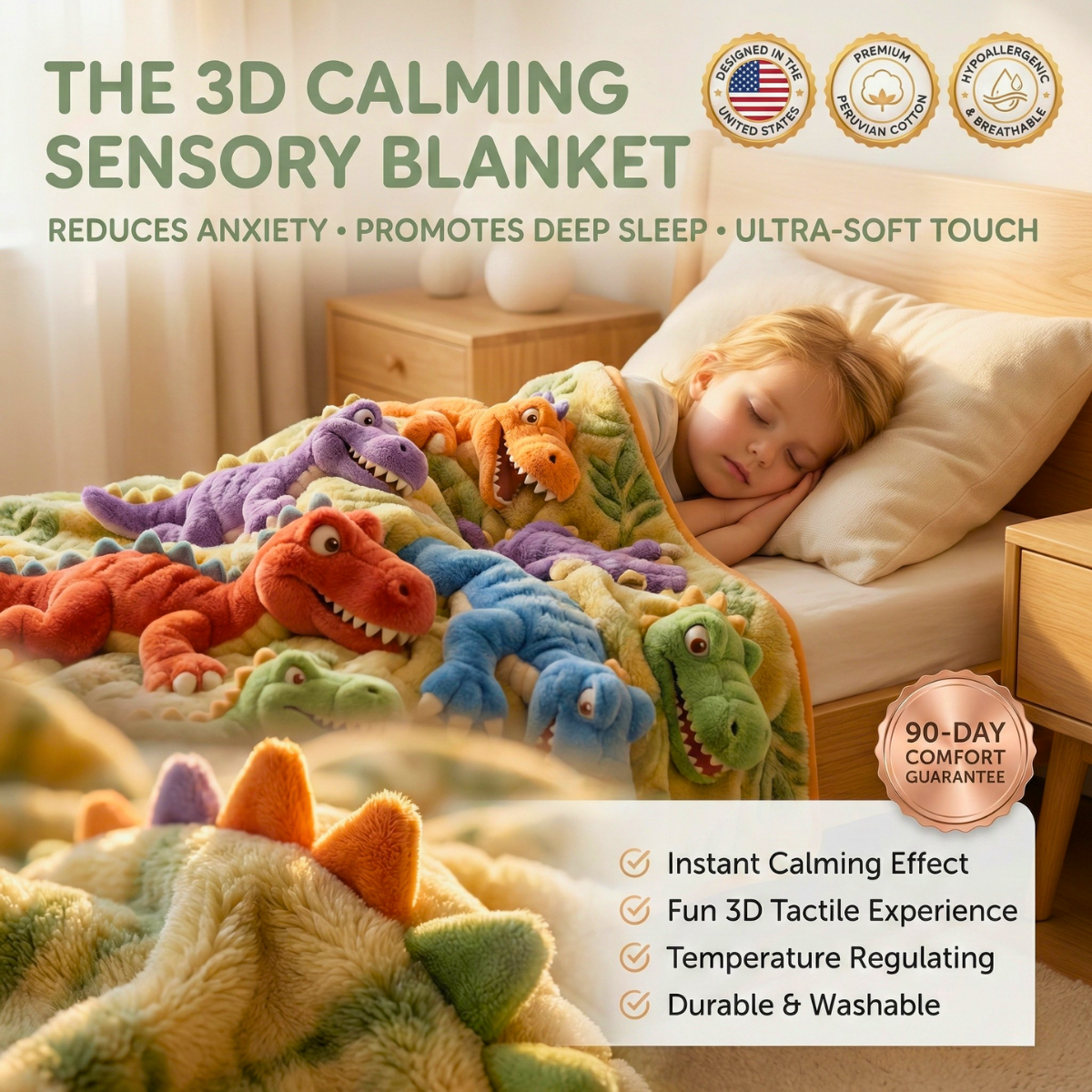 The 3D Dinosaur Sensory Blanket